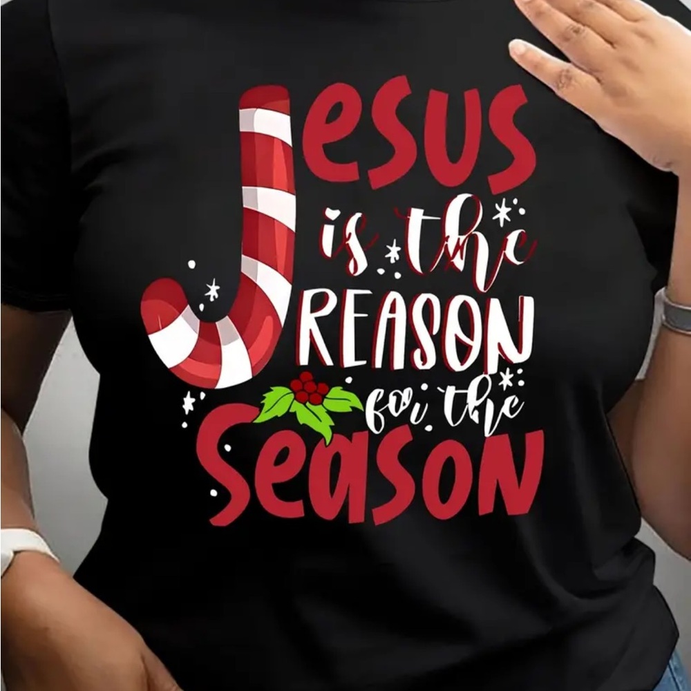 Black 'Jesus is the Reason for the Season' T-Shirt
